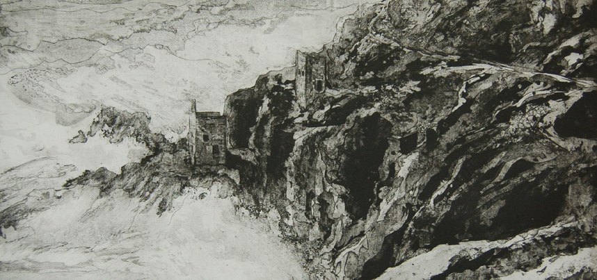 Mary Gillett, On the edge, etching, 60 x 42.5 cms,slide sh